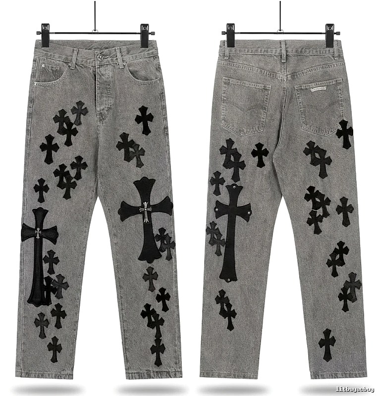 Chrome Hearts Cross Grey Jeans