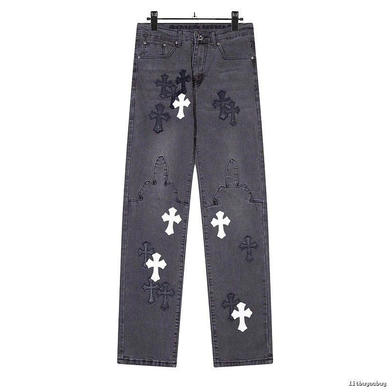 Chrome Hearts Relaxed Graphic jeans Light Denim Jeans with Designer-Inspired Detail