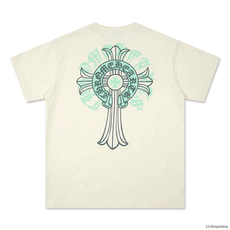 Chrome Hearts retro-style beige T-shirt