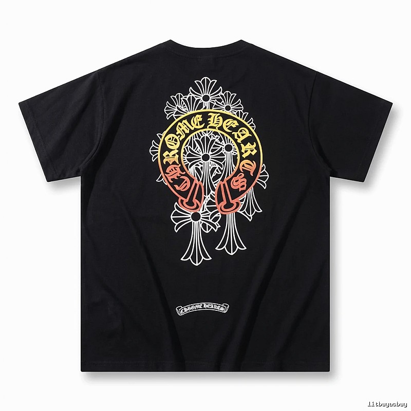 Chrome Hearts Retro Style Black T-shirt