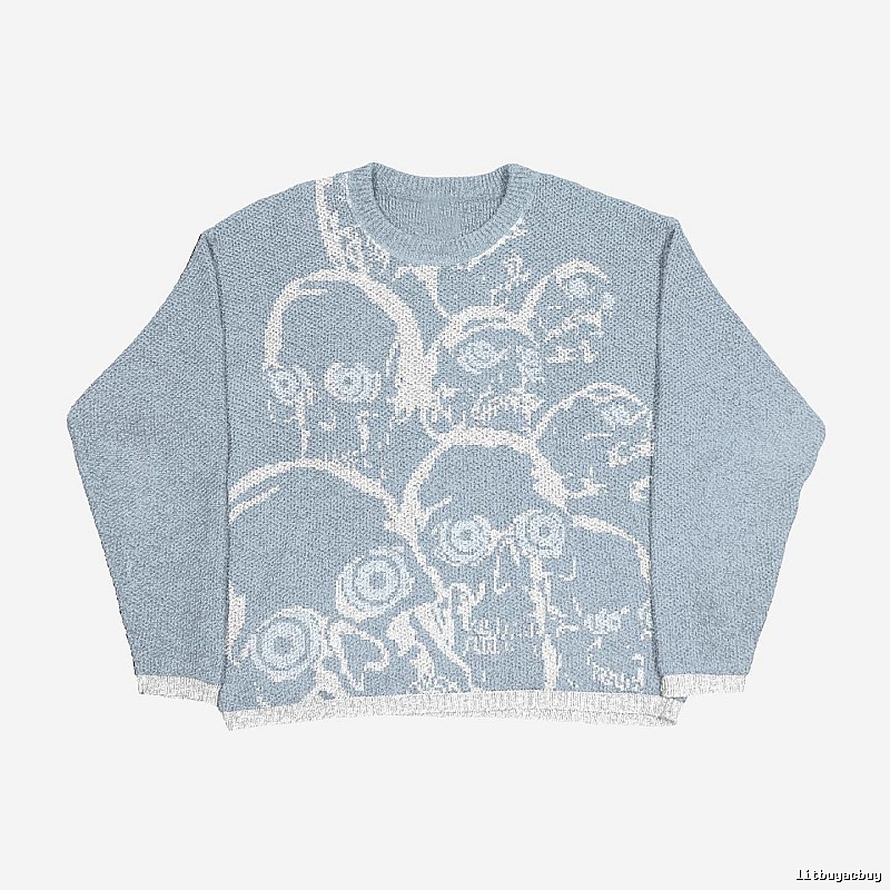 Classic Anime graphic sweater Black Knit Top with Travel-Friendly Style
