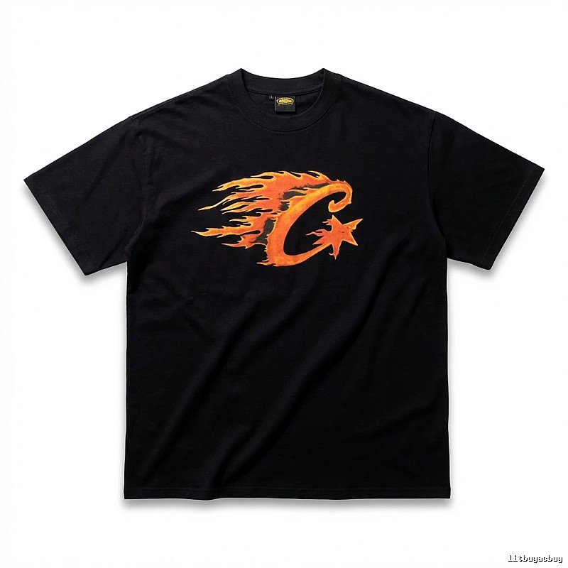 Corteiz Flame Wind Black T-shirt