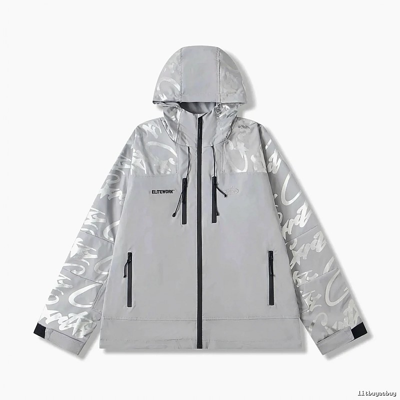 Corteiz Printed Trendy Cool Grey Jacket