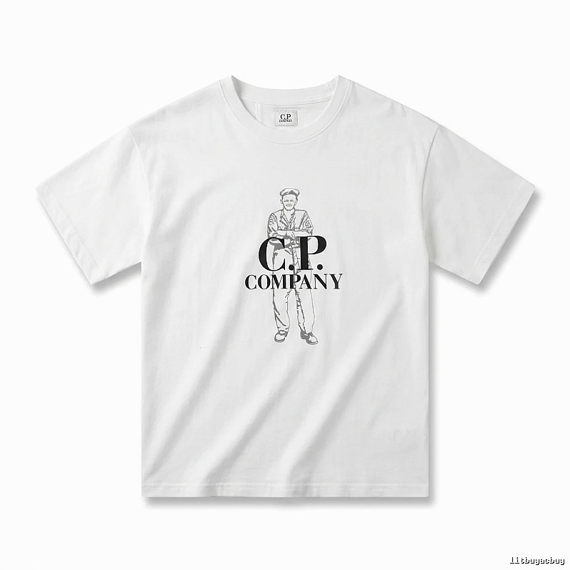 C.P. Retro Style White T-shirt