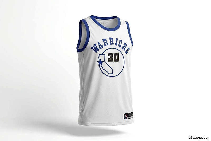 Curry's white basketball jersey of the Golden State Warriors.