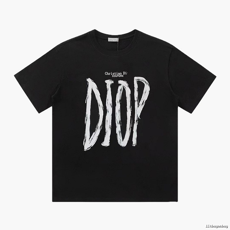 Dior Couture Graffiti Style Black T-Shirt