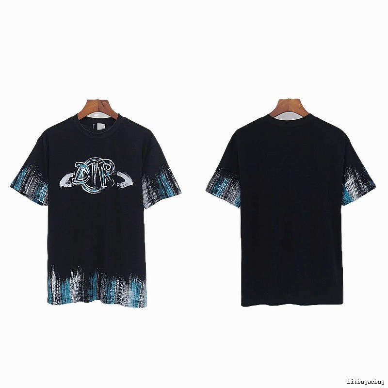 Dior Graffiti Cool Trendy Black Short-sleeve T-shirt