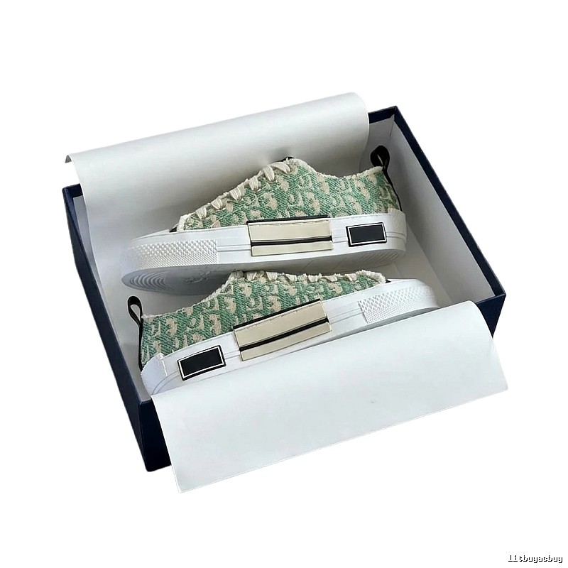 Dior letter-style green and white sneakers