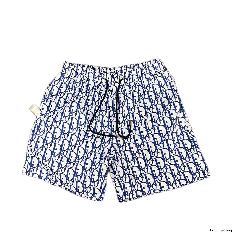 Dior Oblique Collection Casual Style Blue and White Shorts