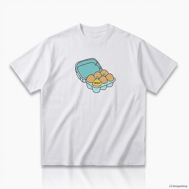 DREW Egg Series Simple White T-shirt