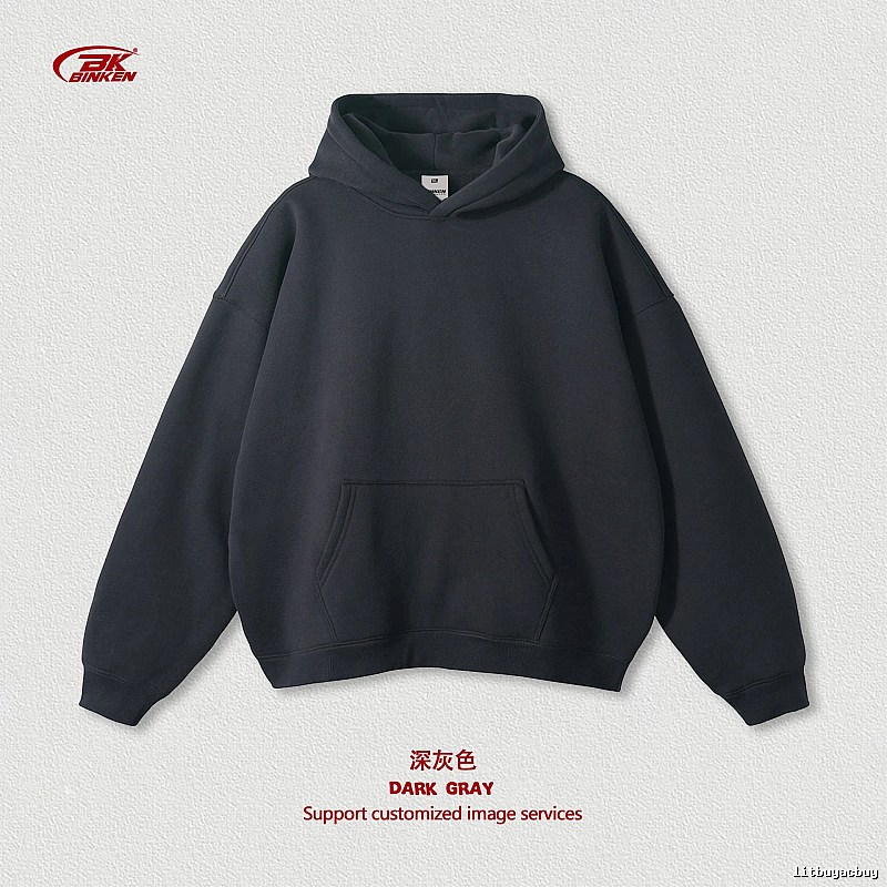 Easy Match Pullover hoodie Navy Blank Kangaroo for Everyday Use