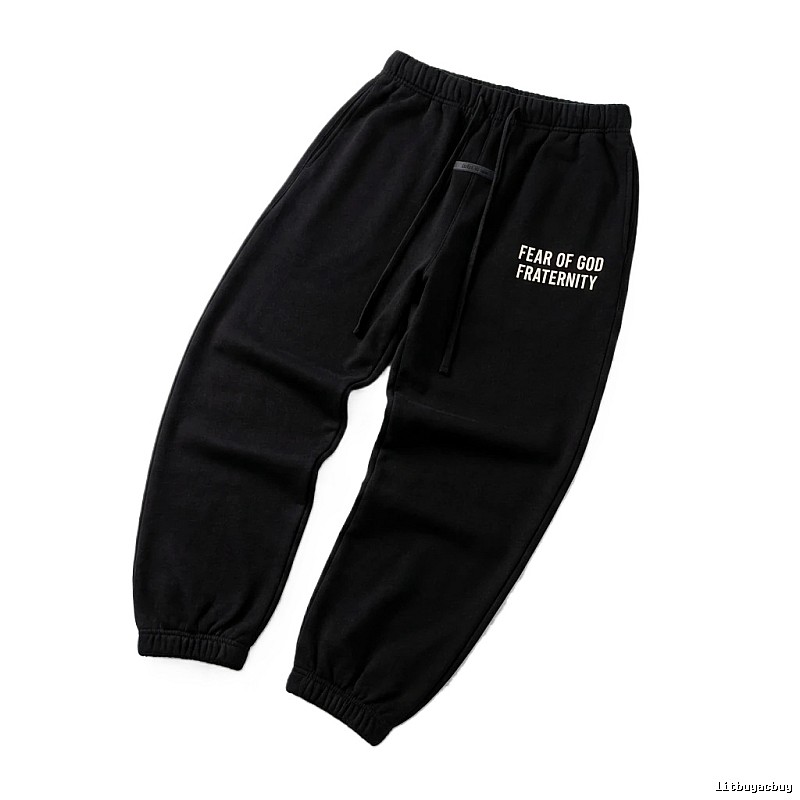 ESSENTIALS minimalist style black sweatpants