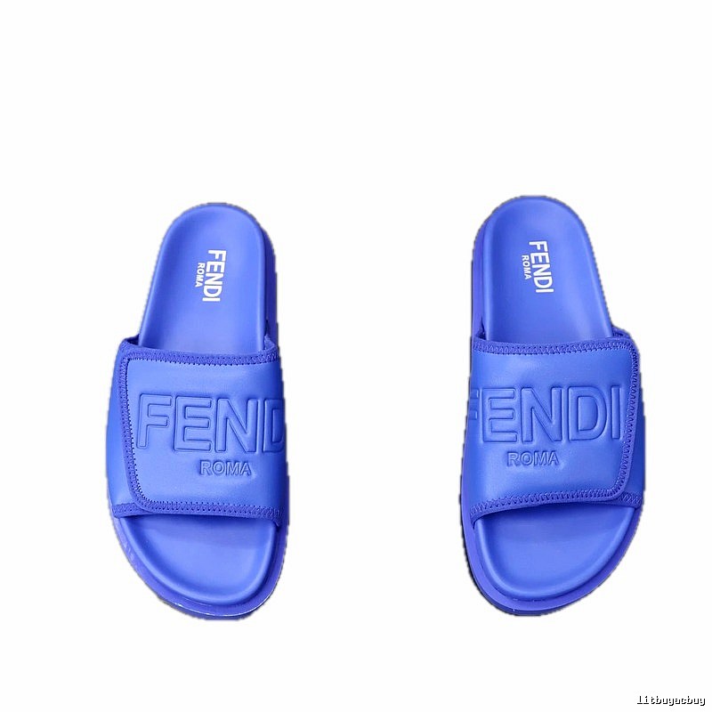 Fendi Roma Trendy Style Purple Slides