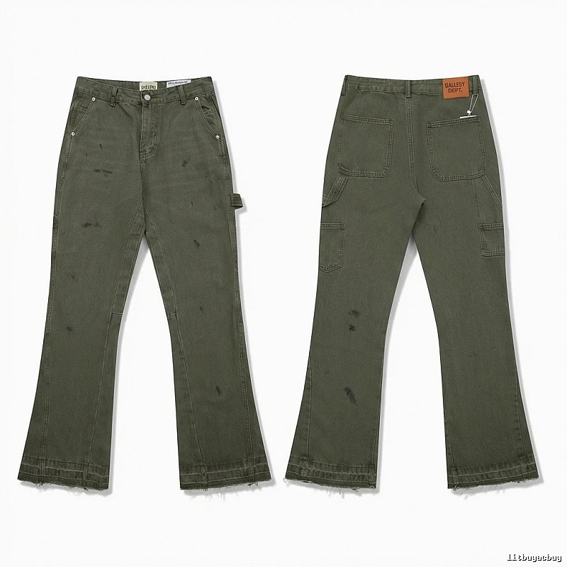 Gallery Dept. Distressed Style Military Green Utility Pants