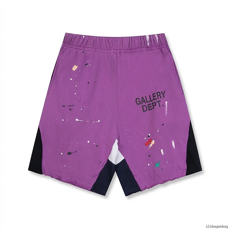 Gallery Dept Graffiti Style Purple Shorts