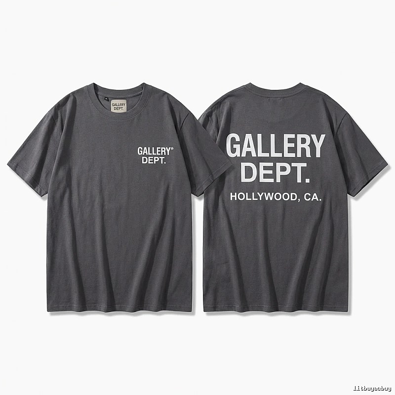 Gallery Dept Minimalist Style Dark Grey T-Shirt
