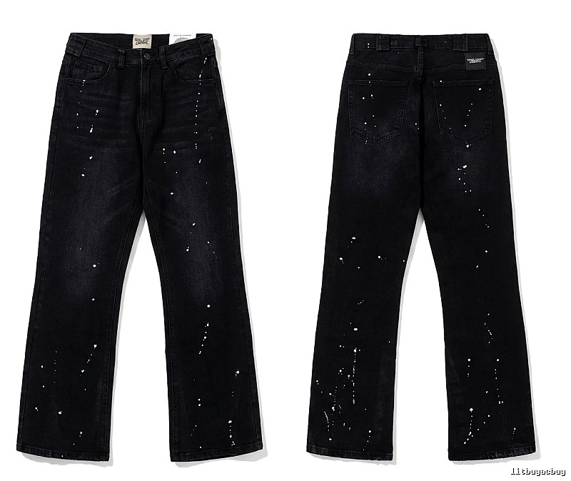 Gallery Dept Splatter-paint Style Black Jeans