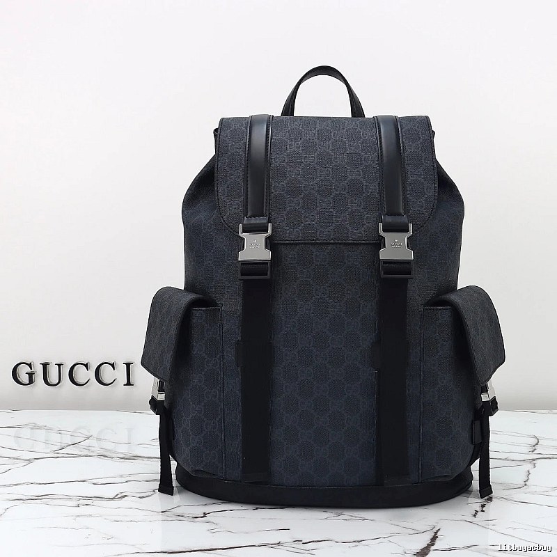 Gucci Black Gucci Monogram Backpack Backpack for Casual Outfits