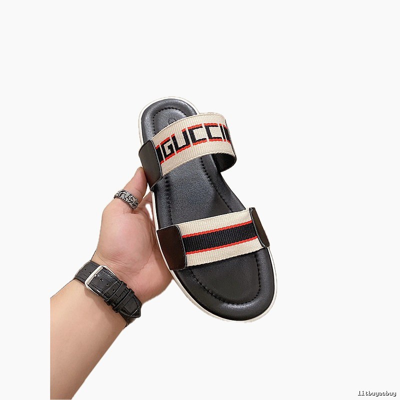 Gucci Classic Web Casual Color-block Slide Sandals