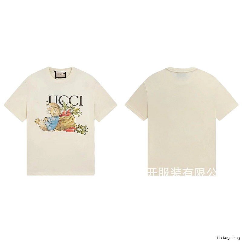 Gucci Peter Rabbit Vintage Style Off-White Short-Sleeve T-Shirt