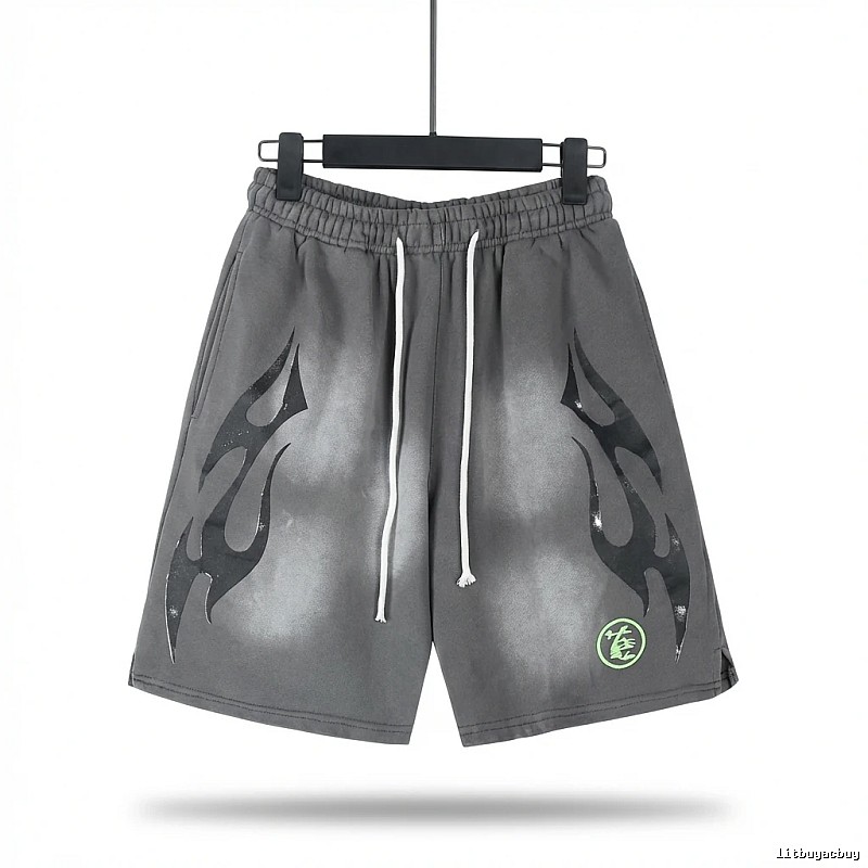Hellstar Flame Ash Trendy Shorts