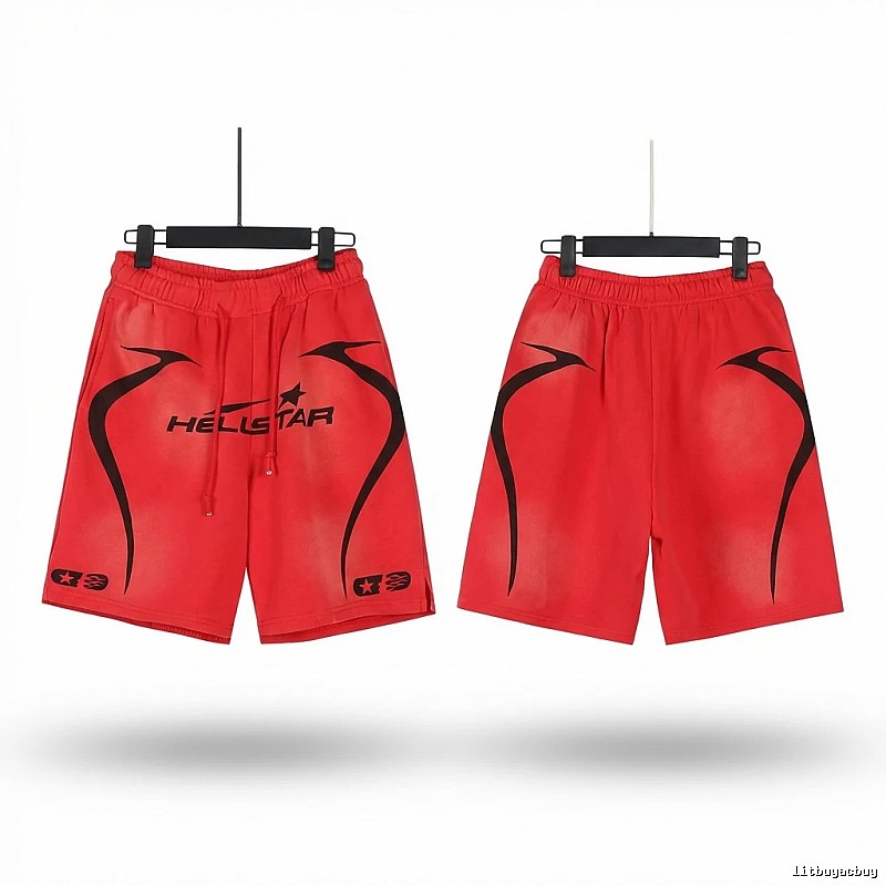 Hellstar trendy and cool style red shorts