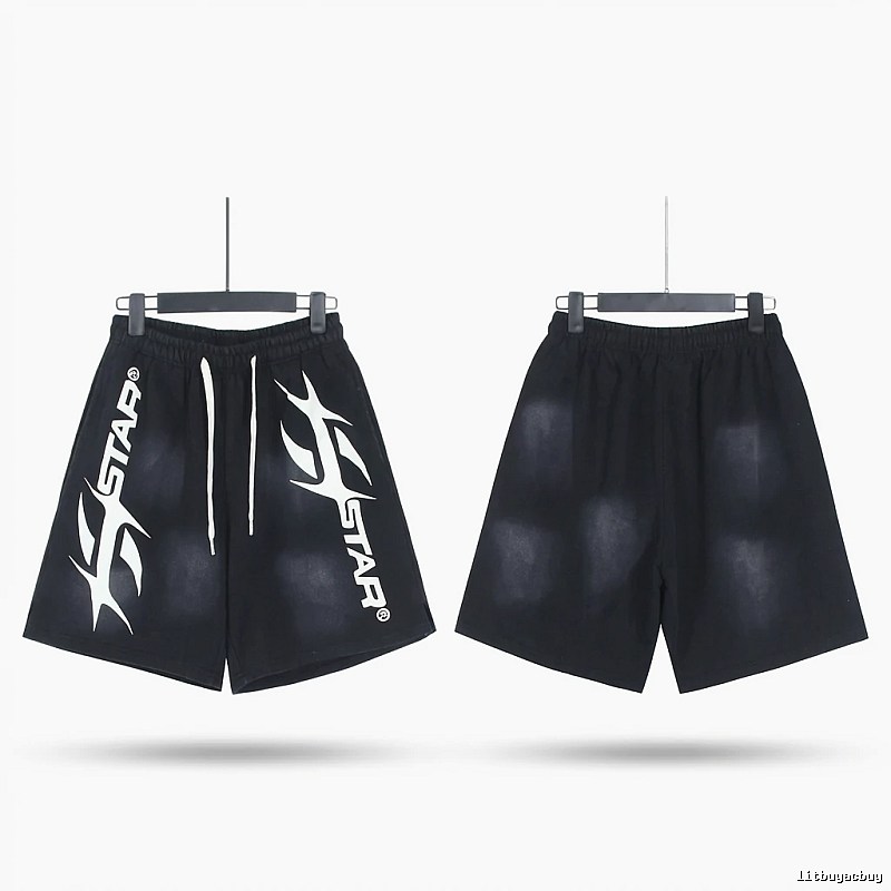 Hellstar Trendy Style Black Shorts
