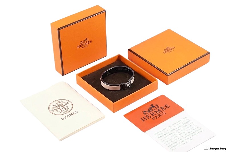Hermes classic black and white bracelets