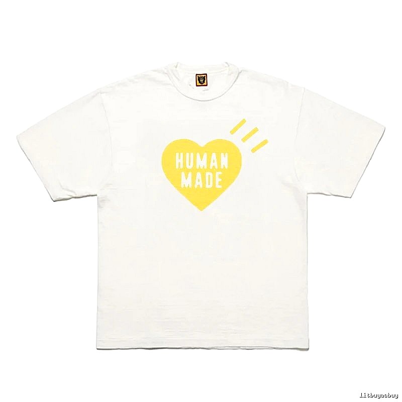 Human Made Monogram Heart logo T-shirt Black Green Human for Layered Styling