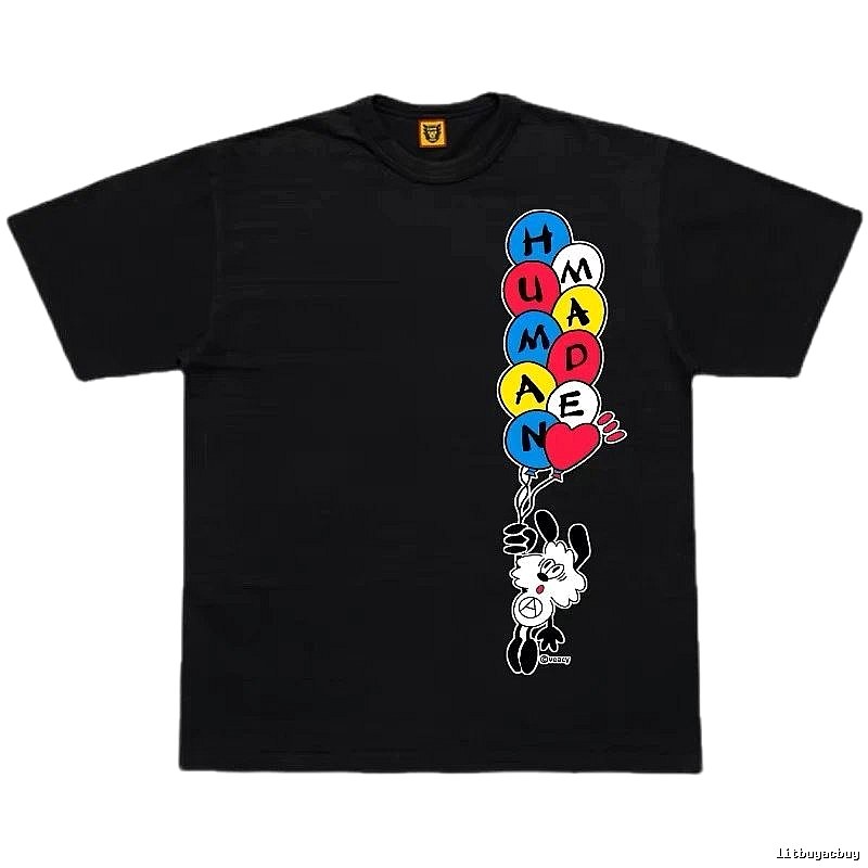 HUMAN MADE Rabbit Balloon Street Style Black T-shirt
