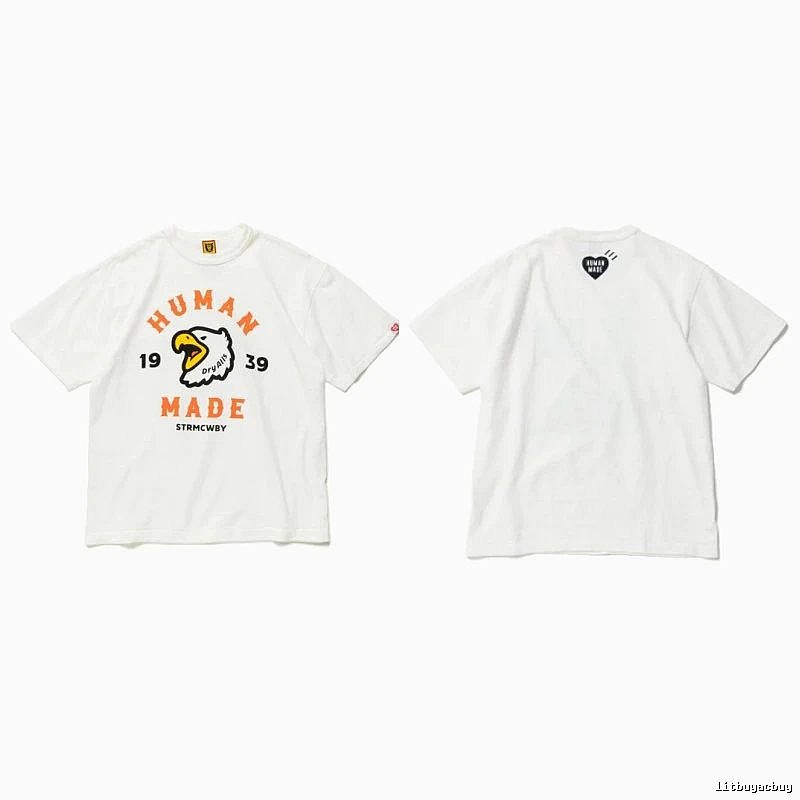 Human Made Urban Heart logo T-shirt Black Green Human with Casual Appeal