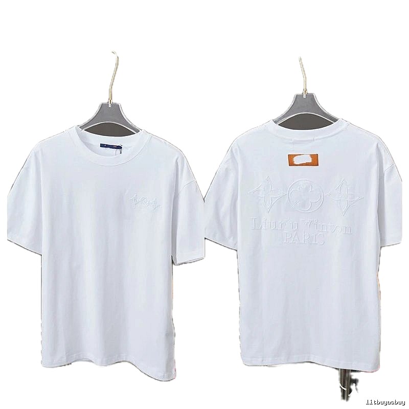 Louis Vuitton Embossed Trendy Style White T-Shirt
