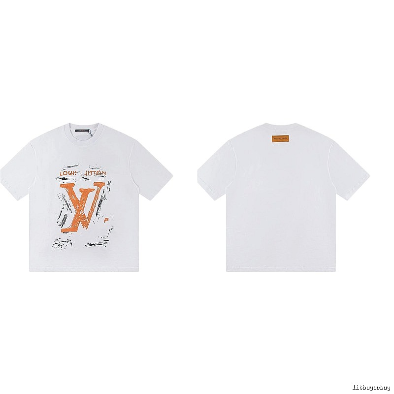 Louis Vuitton Graffiti Trendy Cool Style White Short-sleeve T-shirt
