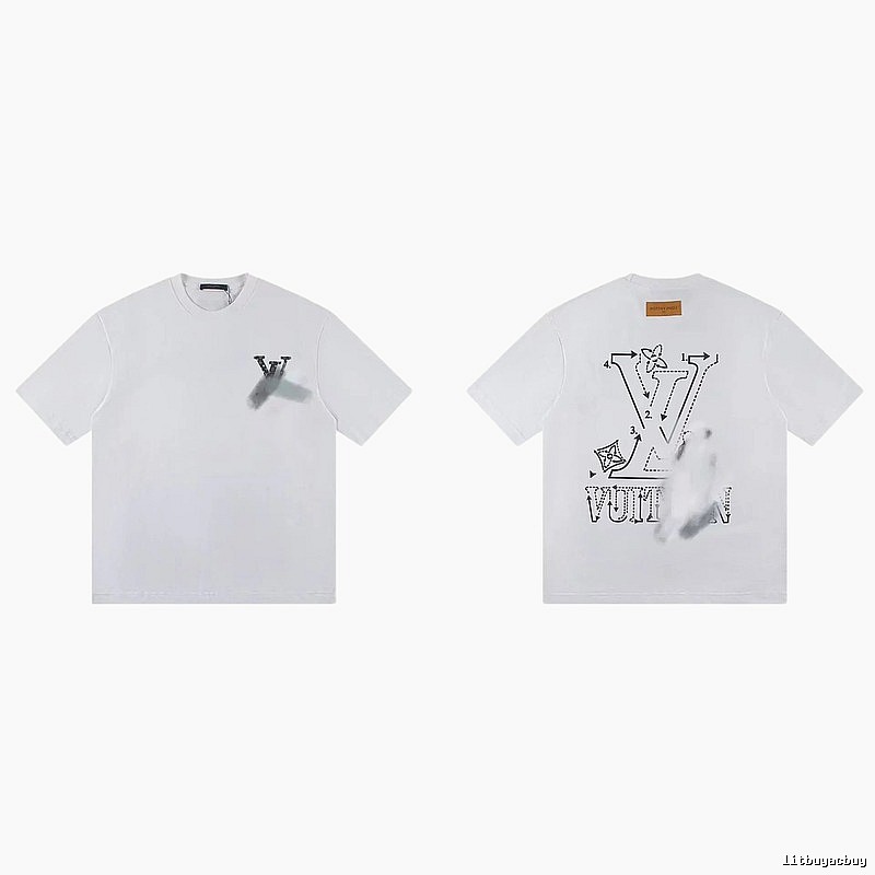 Louis Vuitton LV Printed Trendy Style White T-Shirt