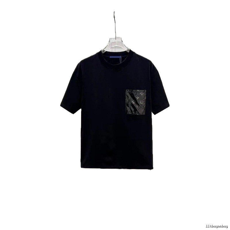 Louis Vuitton Monogram Casual Style Black T-Shirt
