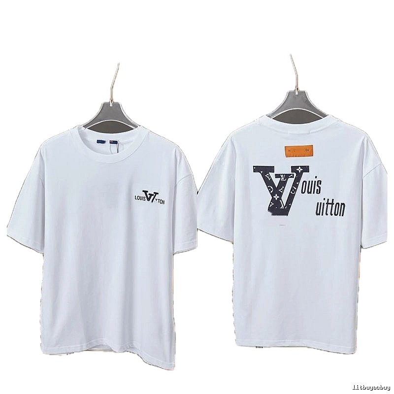 Louis Vuitton Monogram Trendy Style White T-Shirt