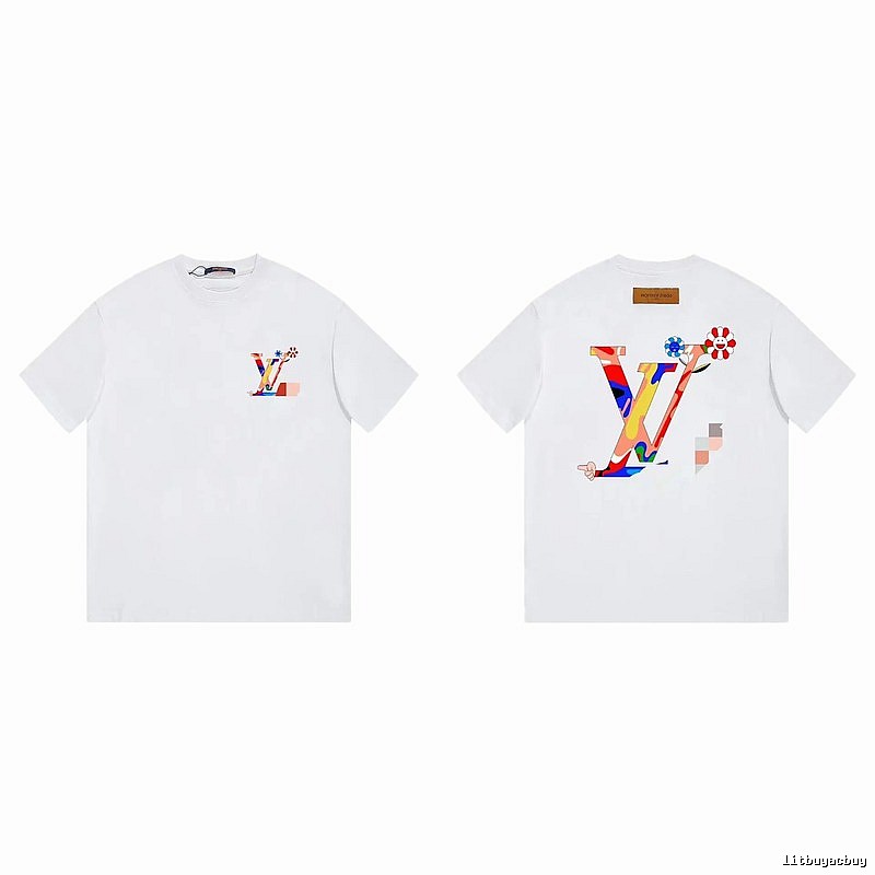 Louis Vuitton Sunflower Trendy White Short-sleeve T-shirt
