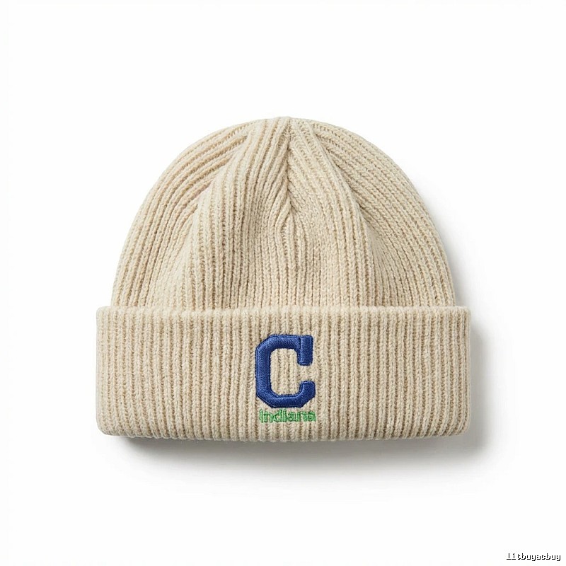 MLB letter minimalist style beige hat