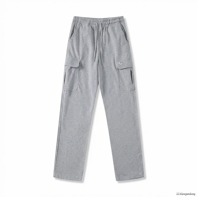 MLB utility-style grey long trousers