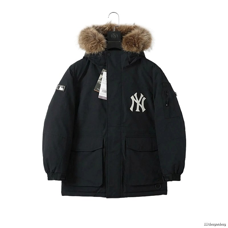 MLB workwear style black down jacket