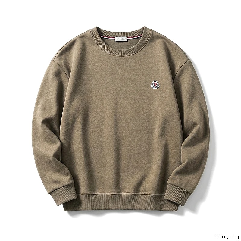 Moncler Crewneck Simple Style Sweatshirt (Khaki)