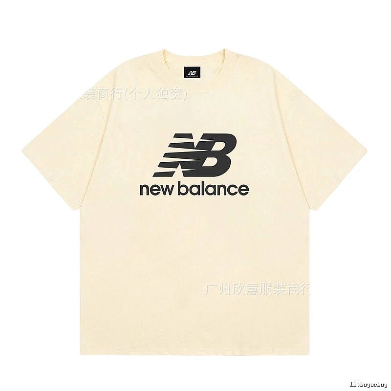 New Balance Classic Casual Style Apricot Beige Short Sleeve T-Shirt