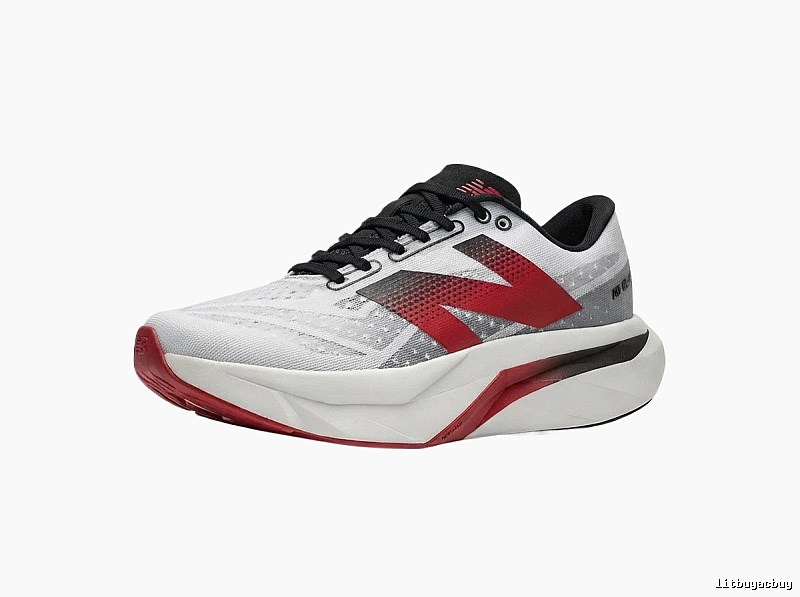 New Balance Racing Style White and Red Running Shoes