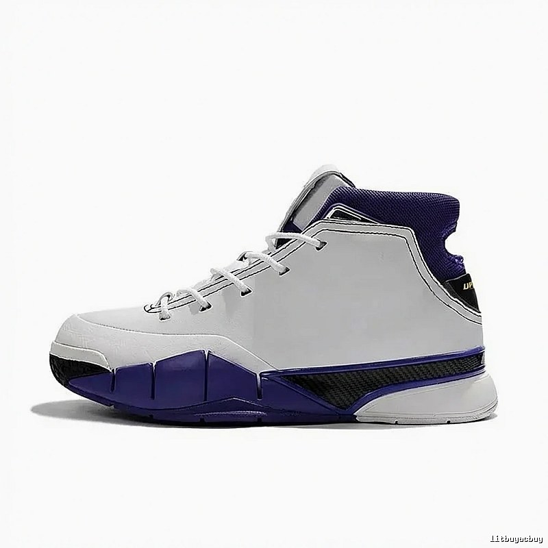 Nike Air Jordan 3 White and Purple High-top Basketball Shoes