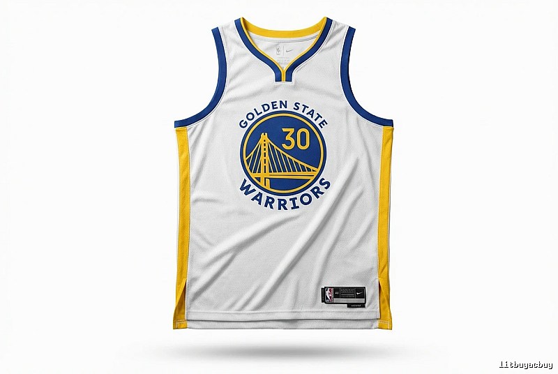 Nike Curry No.30 white, blue and yellow jersey
