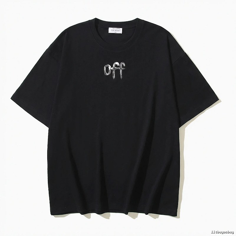 Off-White letter-style black T-shirt