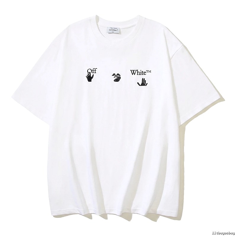 Off-White minimalist style white T-shirt
