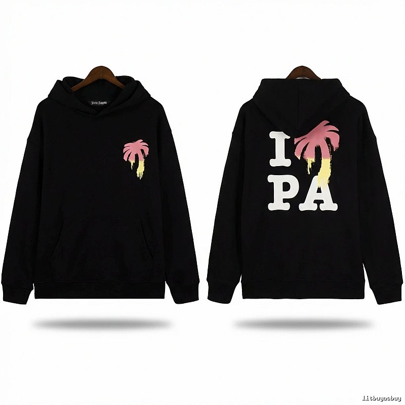 Palm Angels Palm Tree Trendy Brand Black Sweatshirt