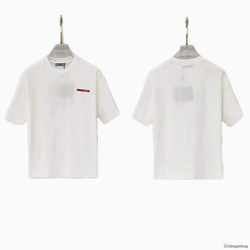 Prada Red Label Minimalist Style White Short-sleeved T-shirt