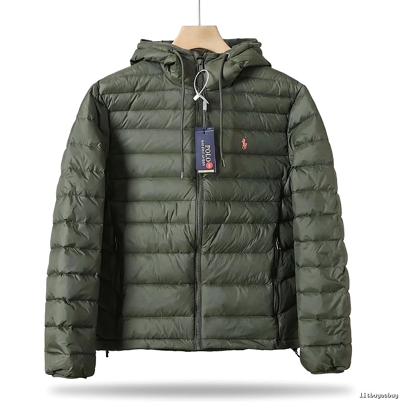 Ralph Lauren Polo casual style dark green down jacket